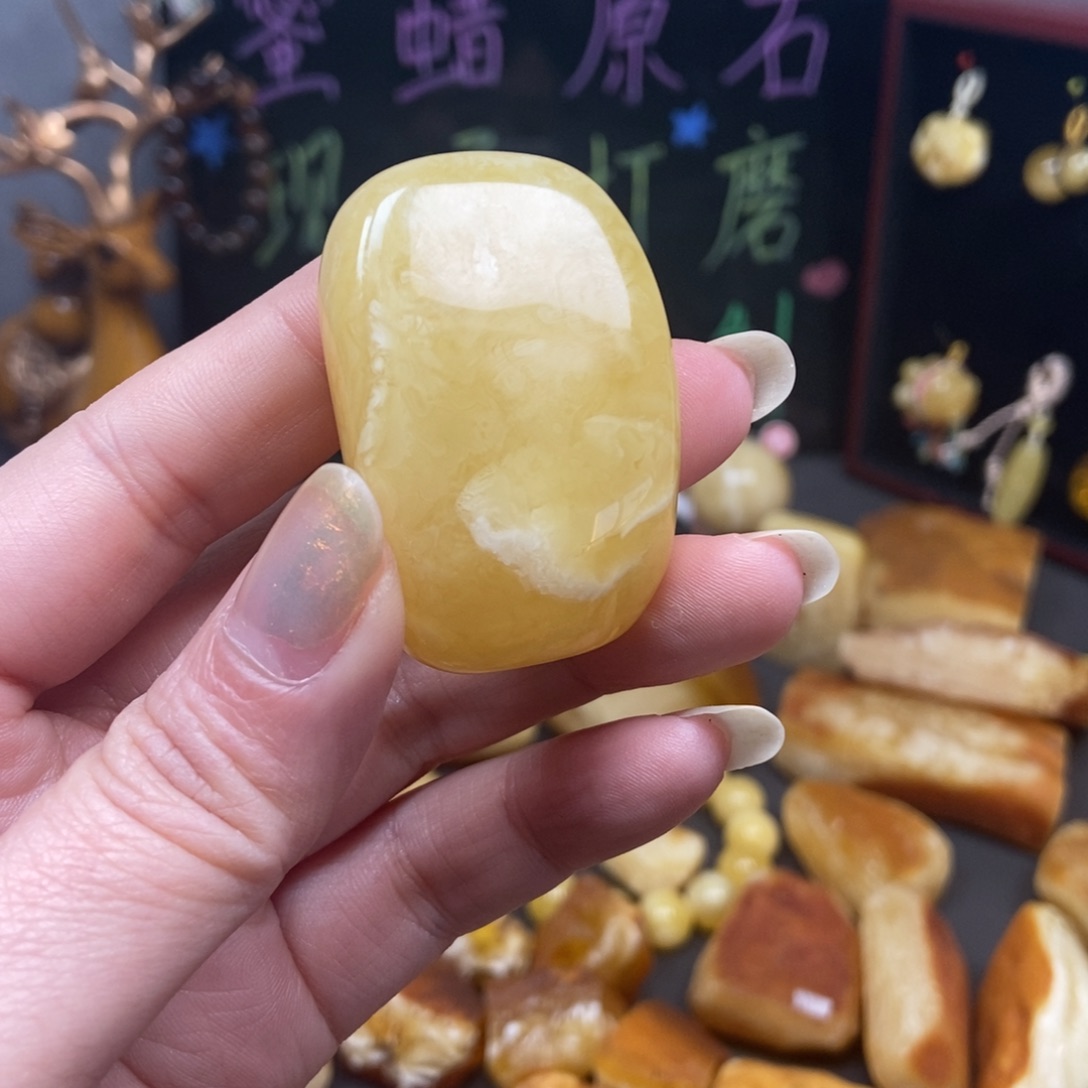 定制蜜蜡未镶嵌无事牌随型蜜蜡原石定制