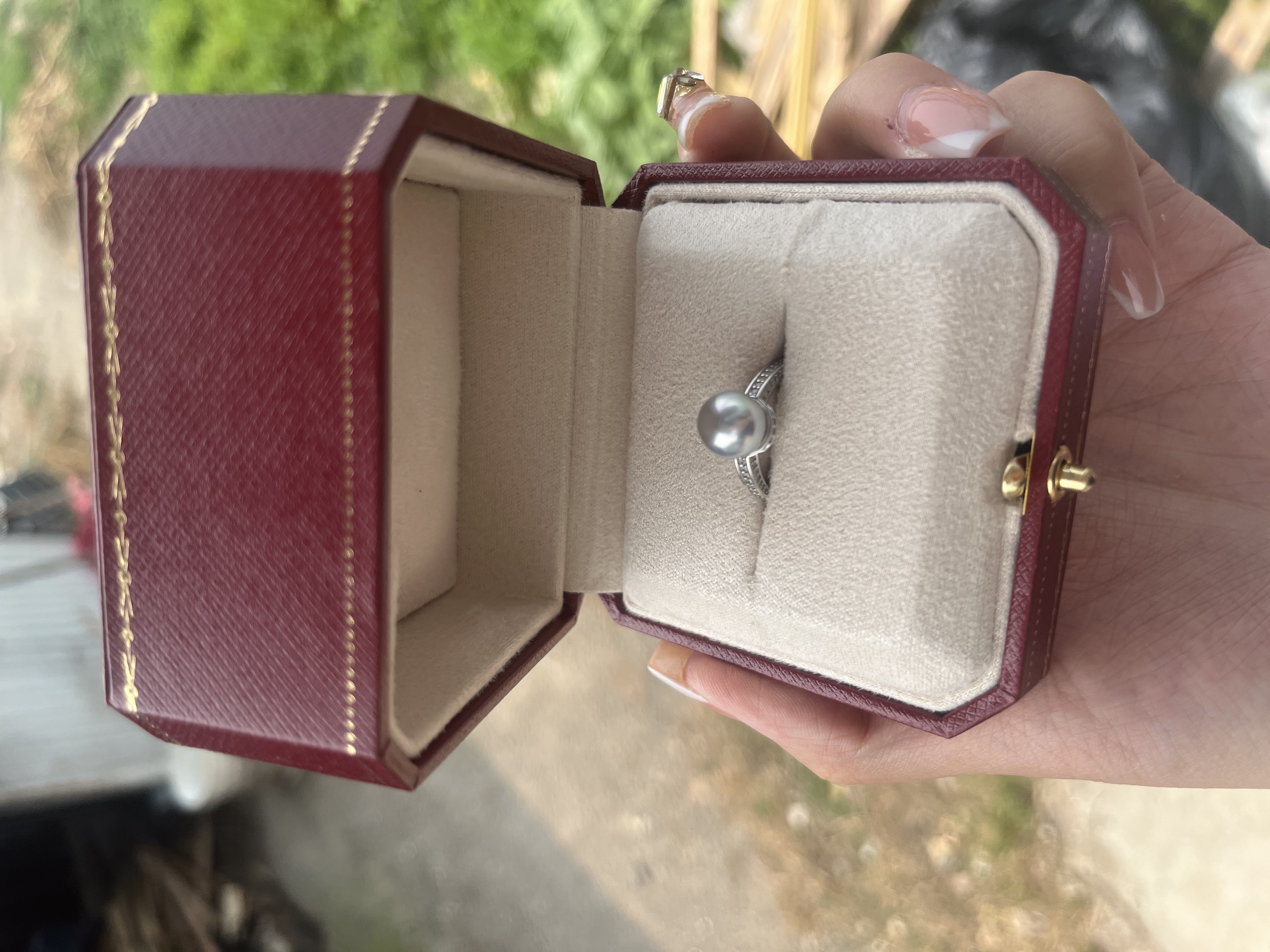 【珍辉珠宝】海水珍珠真多麻戒指 9-10mm  s925银