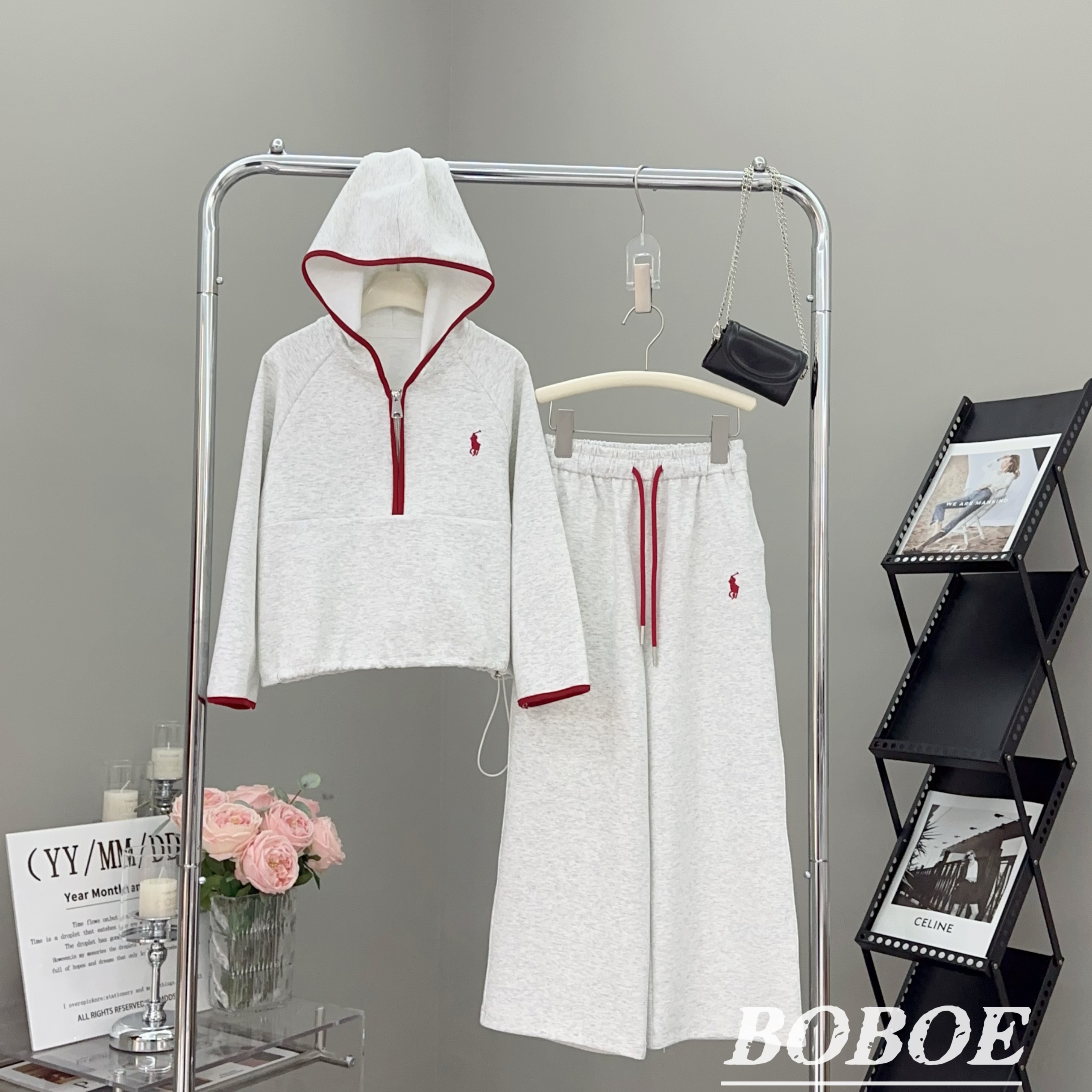 boboe/波波鹅2025春秋季新款女童休闲时尚纯色上衣+裤子—Y4108