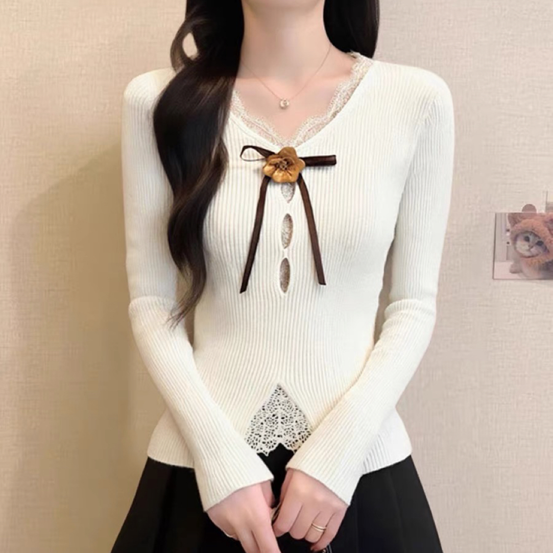 花朵新款立体花朵长袖打底高品质