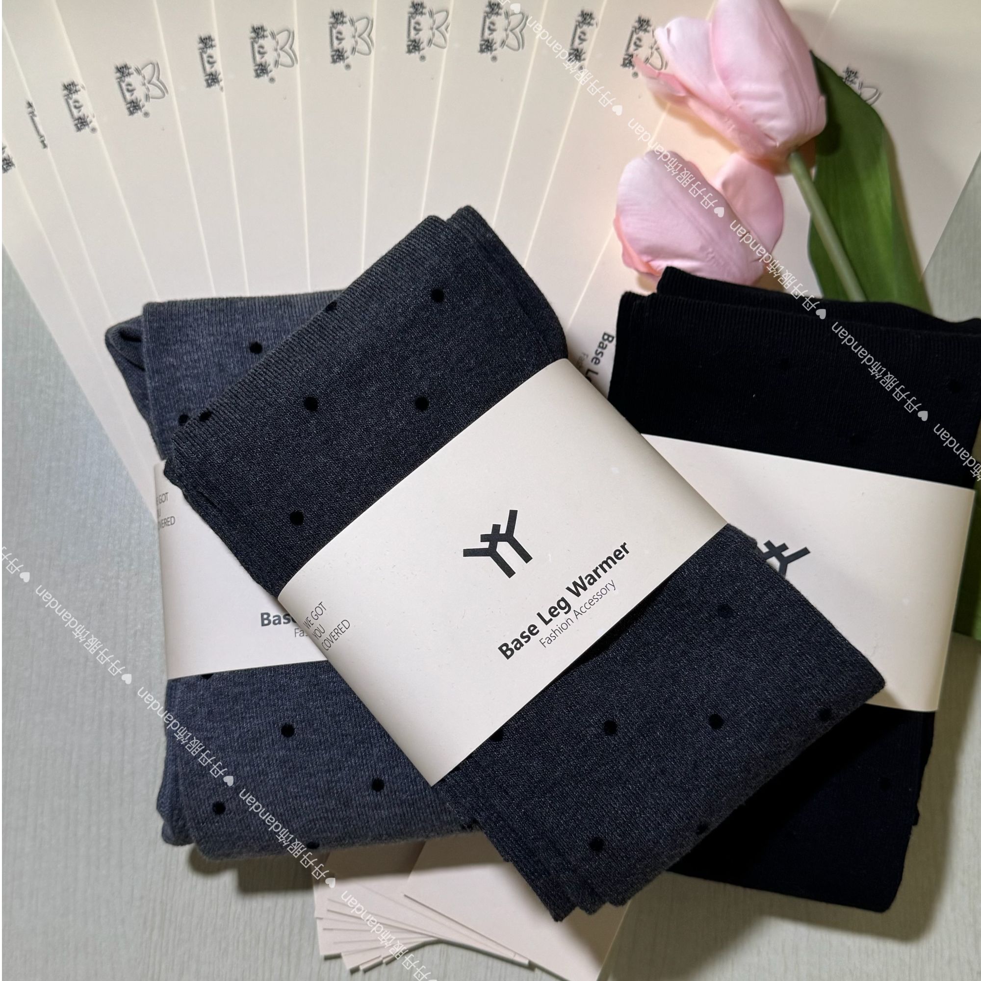 薄绒【波点】miu系仿小羊绒压力显瘦连袜薄绒精梳棉打底袜裤