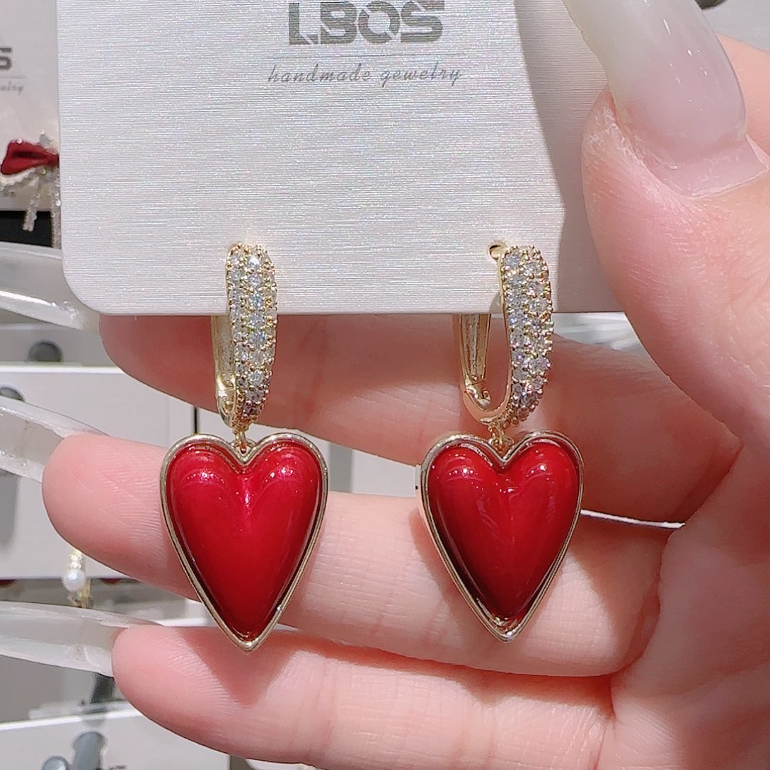 锆石铜合金925银耳环