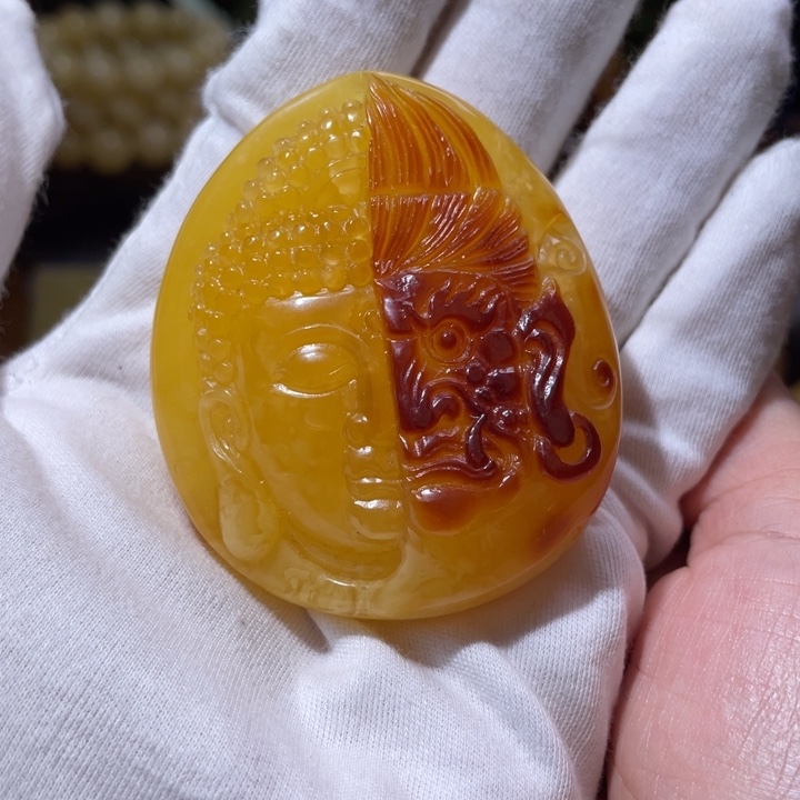 琥珀吊坠(不含链)未镶嵌
