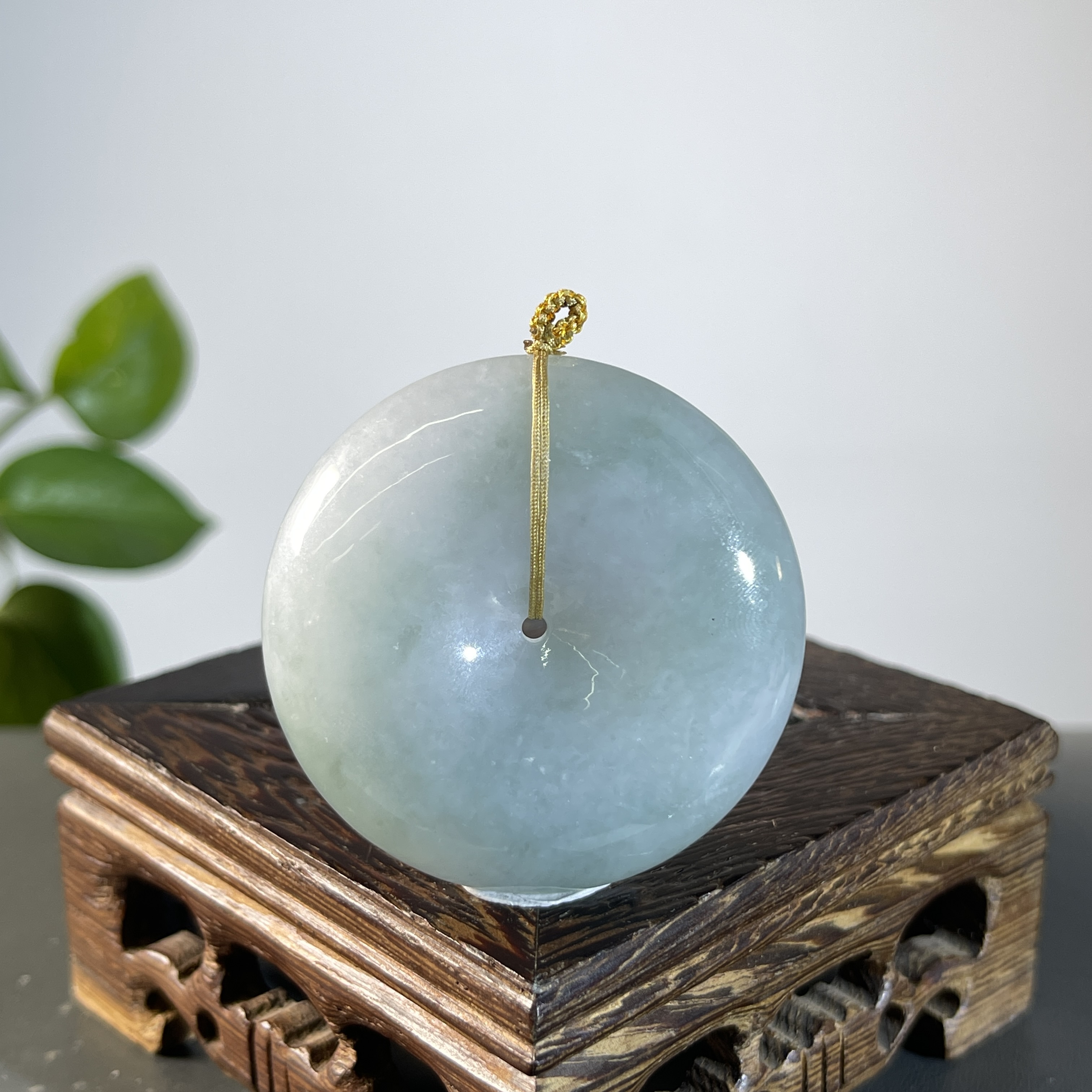 JXB04-89  天然缅甸A货翡翠 平安扣