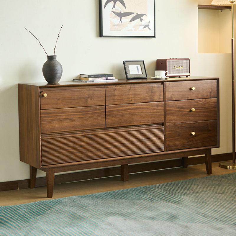 北美黑胡桃木八斗柜160*40*80