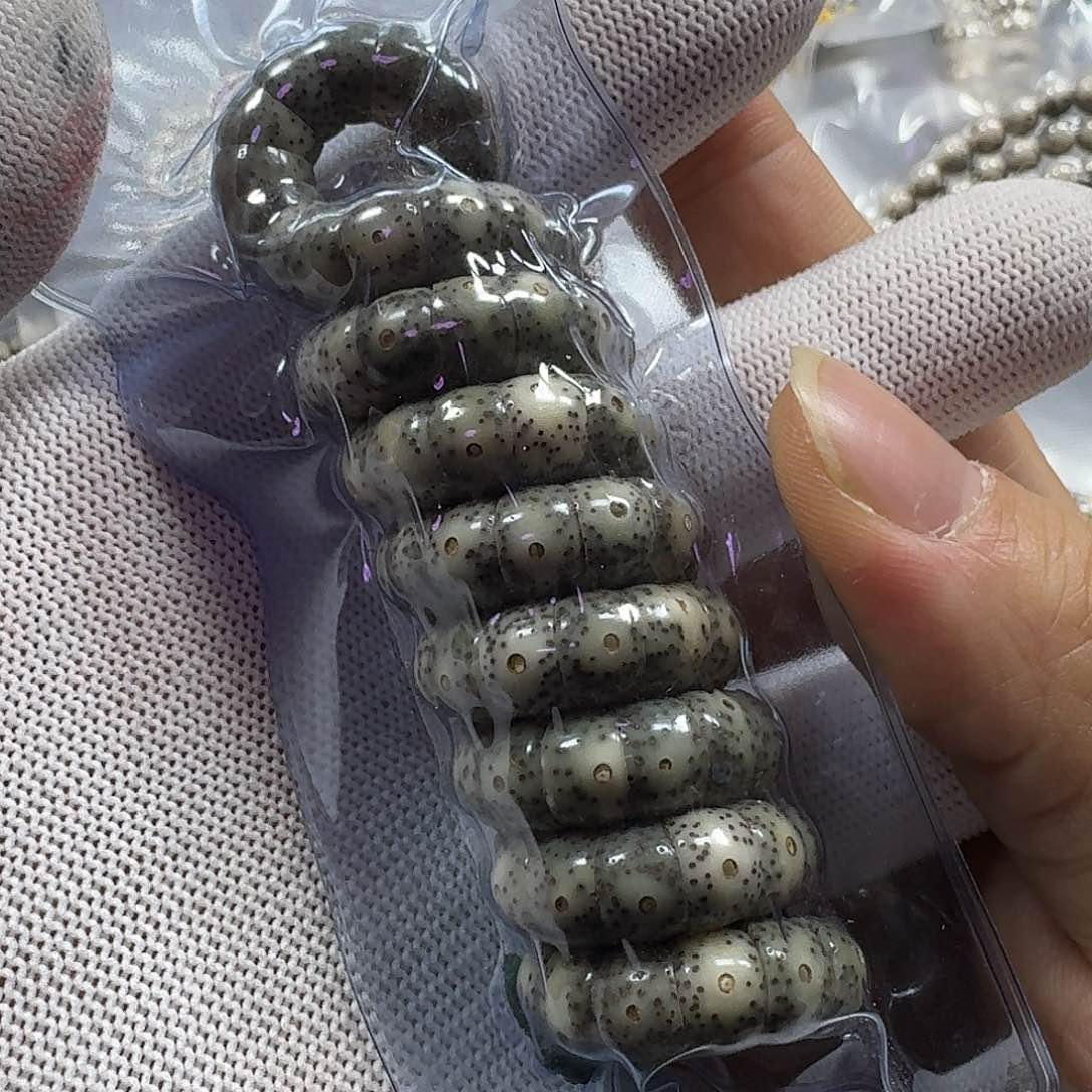 星月菩提手串星月菩提9mm石玉料大肠