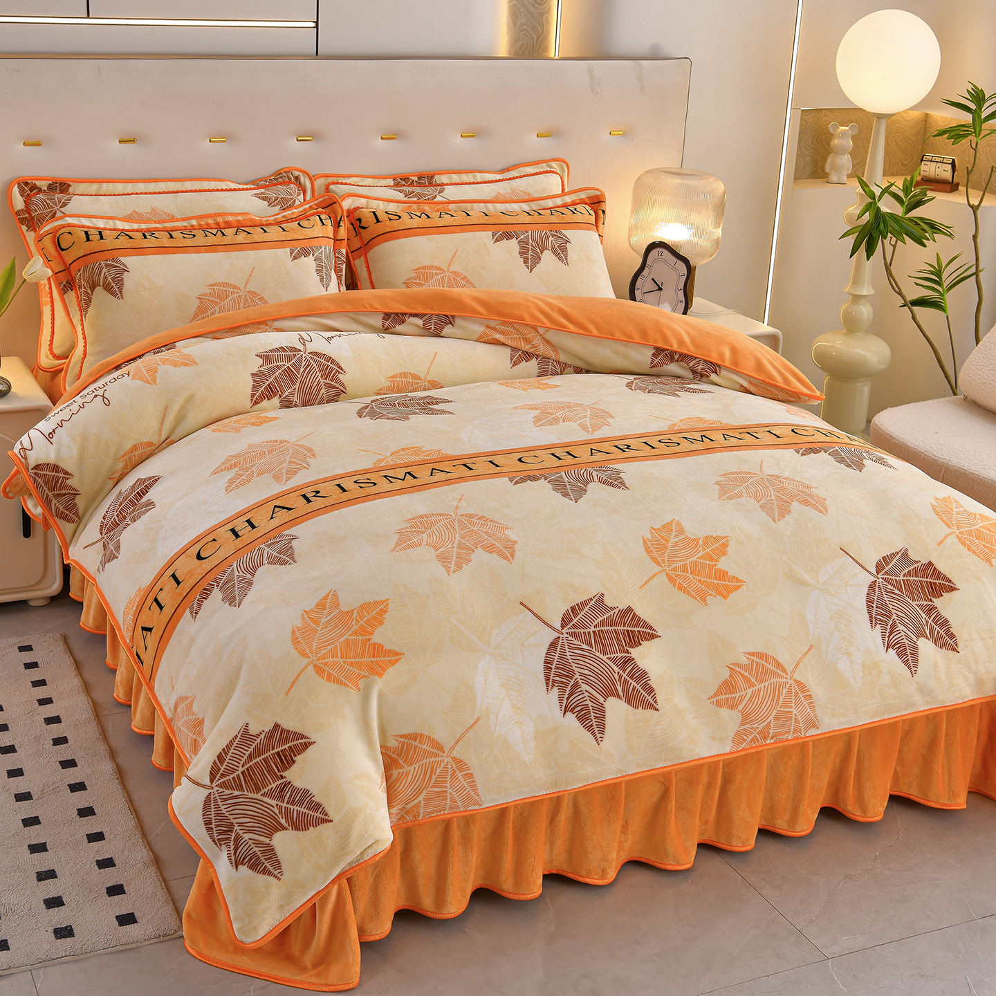 【清完过年】牛奶绒四件套加厚防静电床上用品加绒被套床单