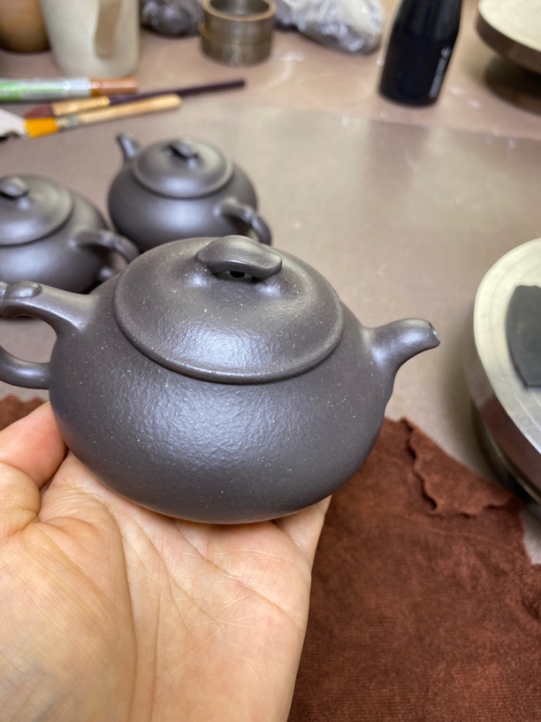矿标级大水潭天青30目古法练泥手磨料精工半手简瓢160cc左右