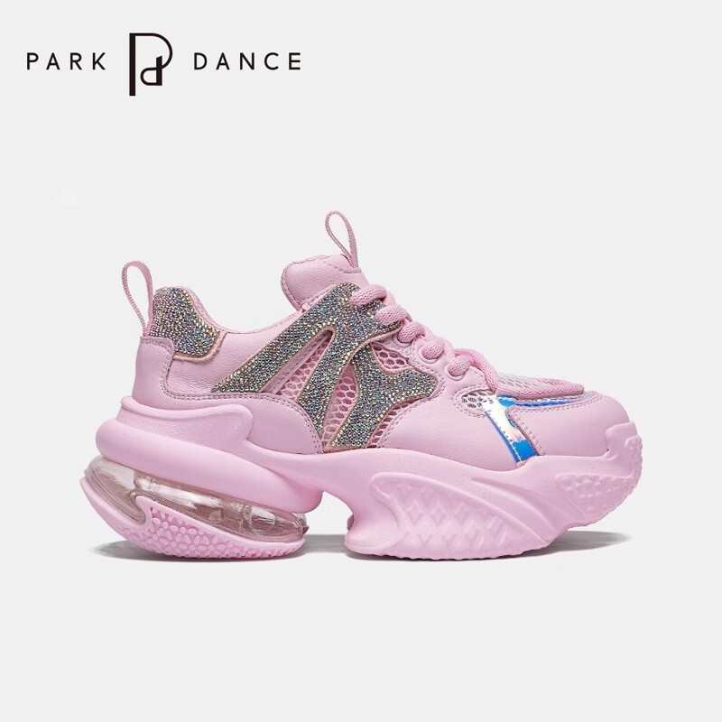 ParkDance[商场同款]网红老爹鞋女超火2023新款女款透气真皮