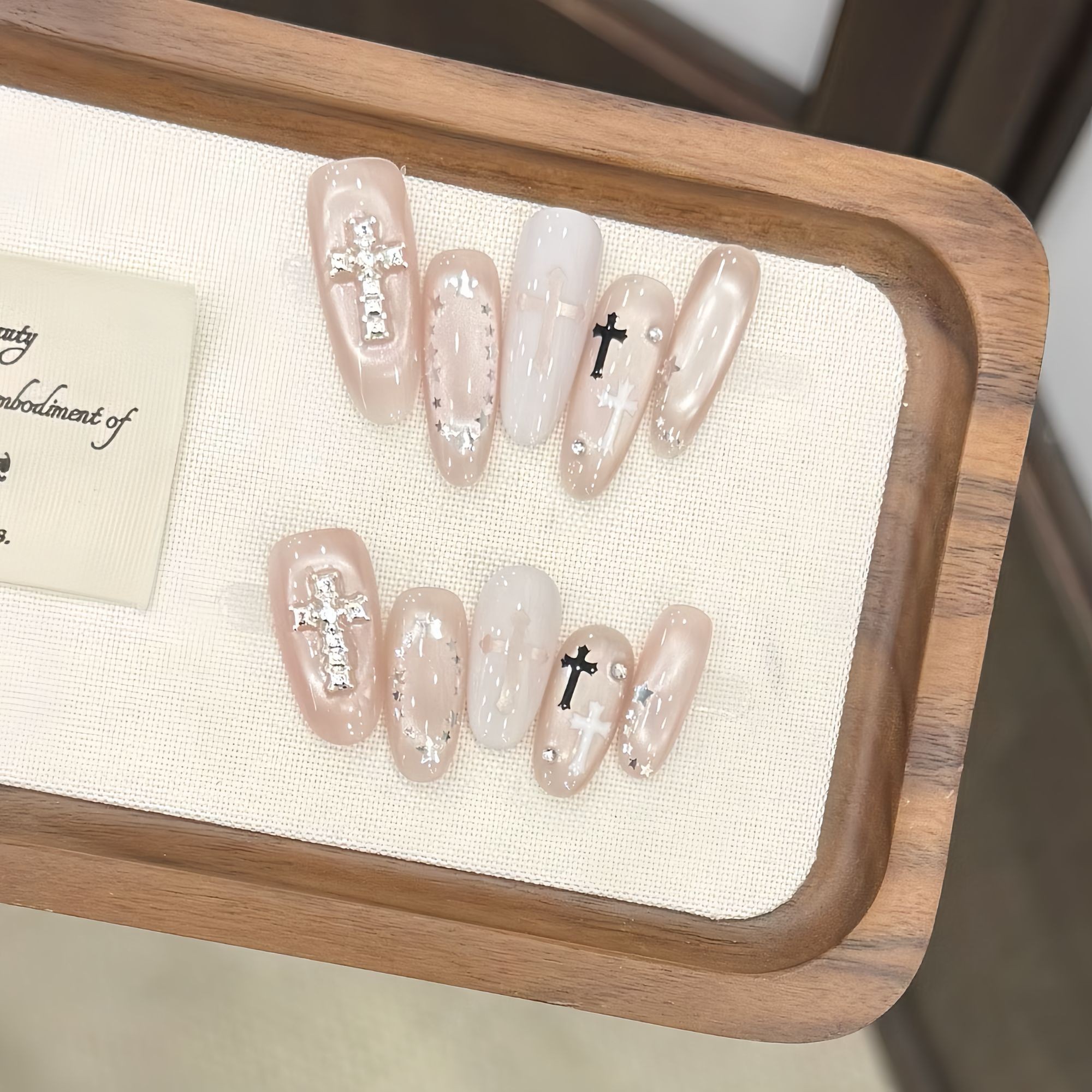 W-十字星辰-xinghejiyu-轻奢高定美甲10片装