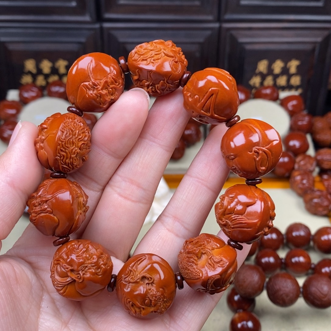 A***e橄榄核吊坠十八罗汉