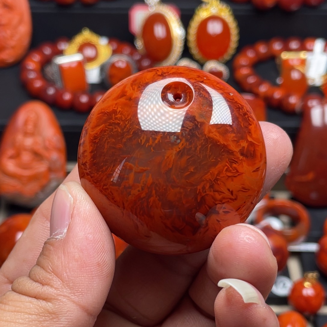 南红玛瑙珠宝奇石未镶嵌吊坠