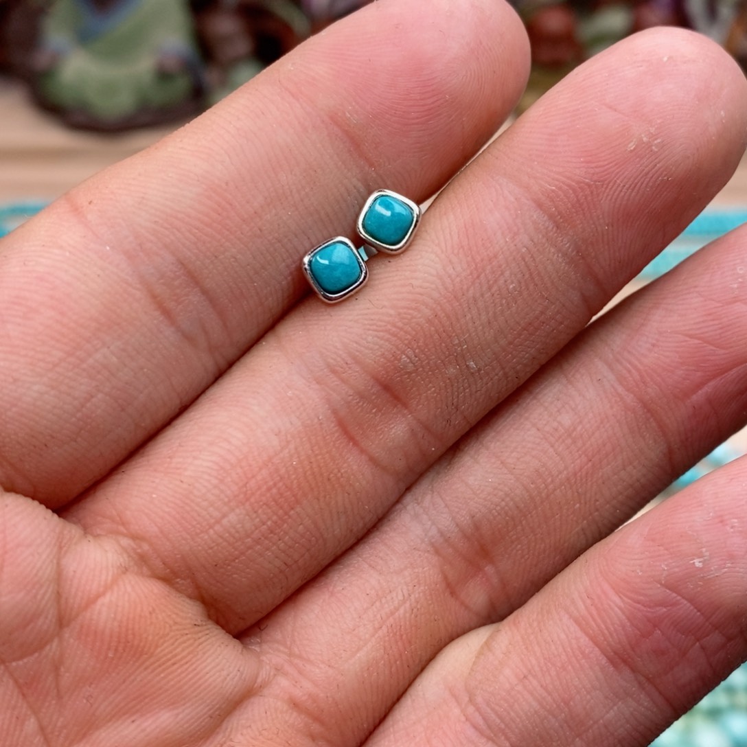 绿松石珠宝奇石银S925镶嵌