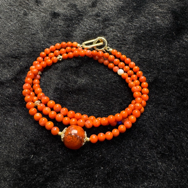 4mm南红毛衣链70公分长度