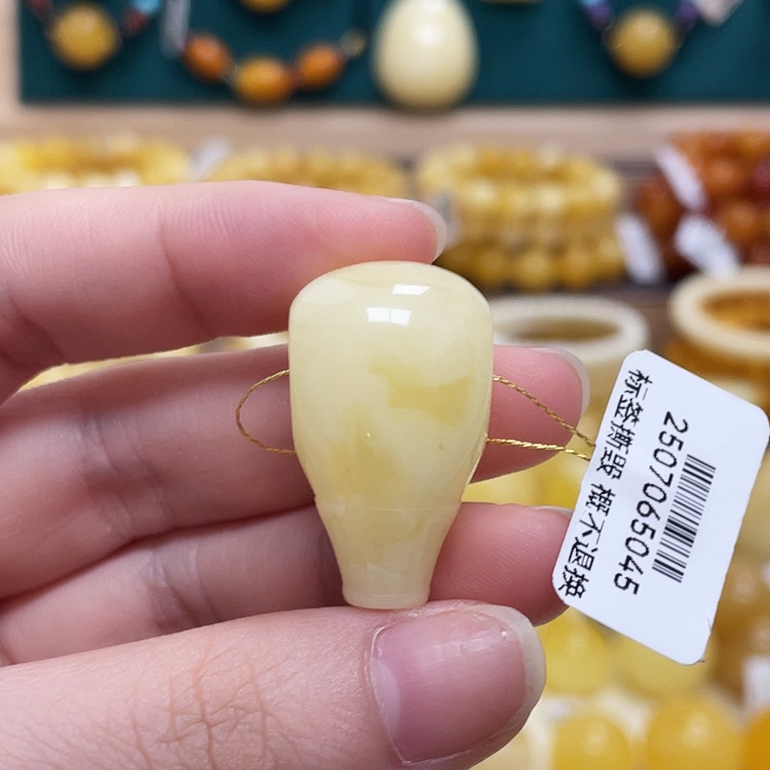 蜜蜡未镶嵌珠宝奇石16.9mm妖花三通