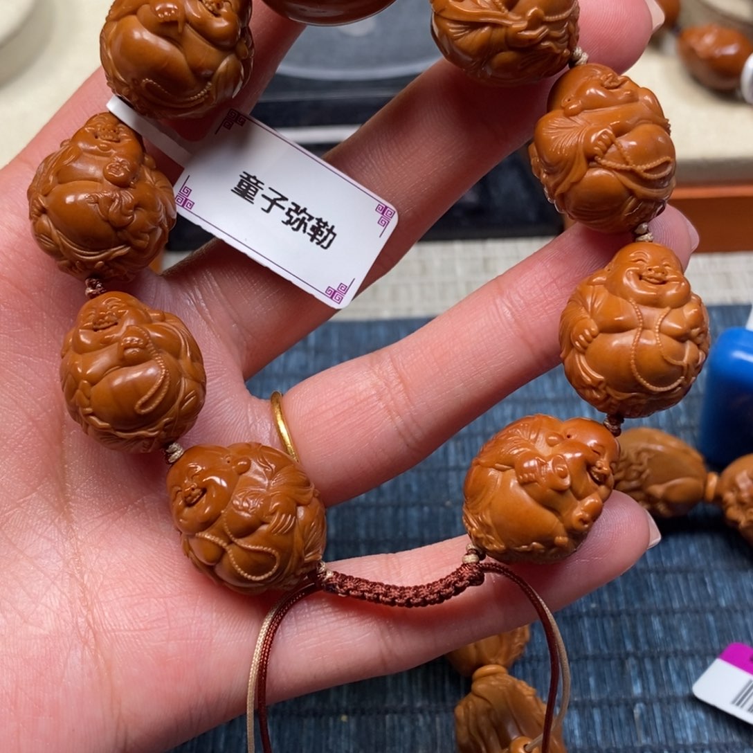 橄榄核手串/手链童子弥勒，1.9