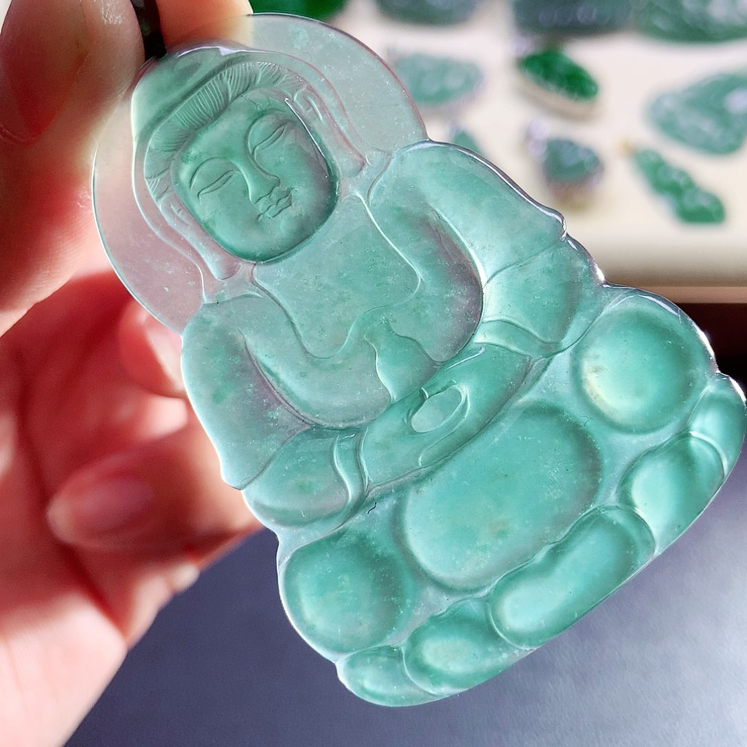 【闪购商品】翡翠未镶嵌颈饰天然