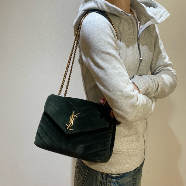 95新 YSL/圣罗兰 御古屋/35219/丝绒方胖子