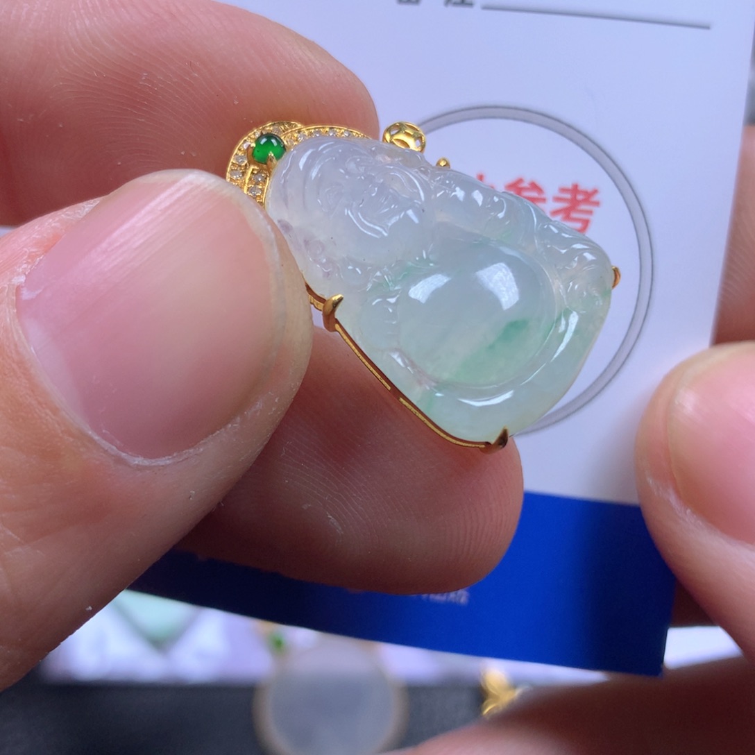 【闪购商品】翡翠颈饰18K金镶嵌翡翠