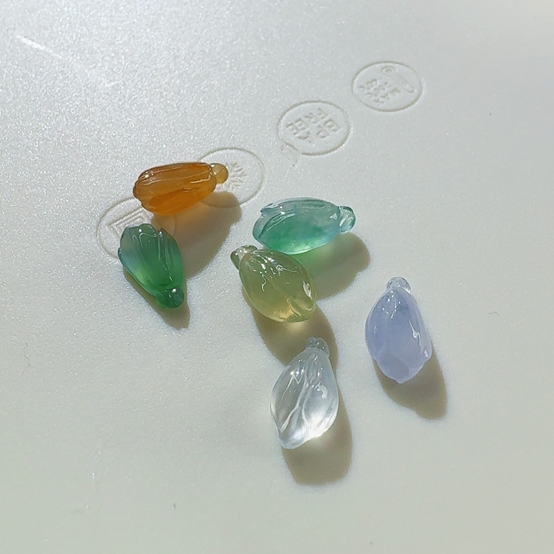 翡翠颈饰未镶嵌多样性发其一（勿拍，任选一个兰花）