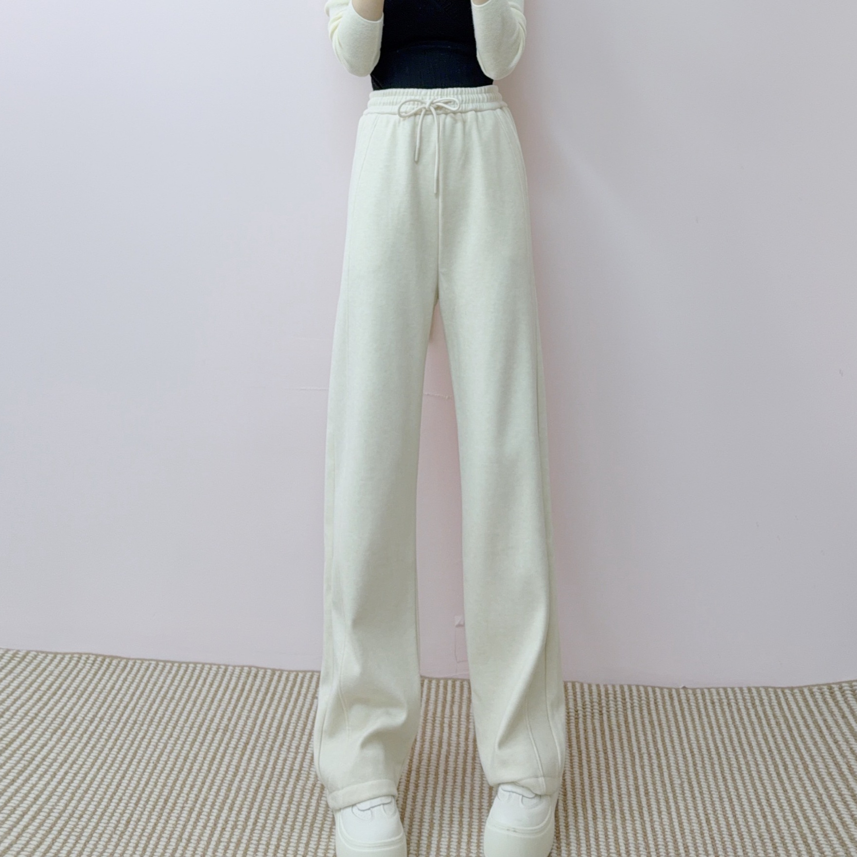 127剪标休闲韩版高腰百搭显瘦直筒窄版加绒裤子88127/GJ