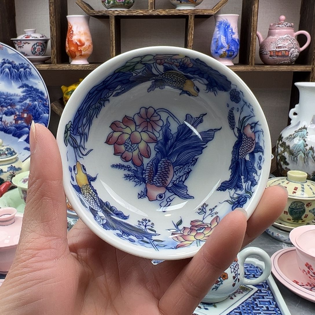 雪***飘陶杯子景德镇陶瓷567老厂瓷14