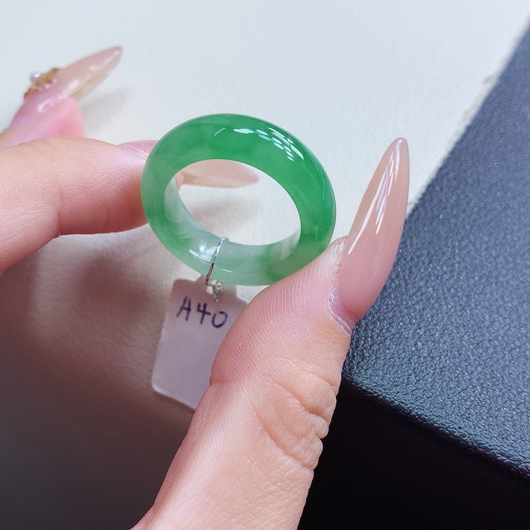 未镶嵌戒指翡翠14-15号