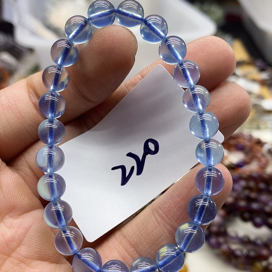 海蓝宝石手链未镶嵌天然