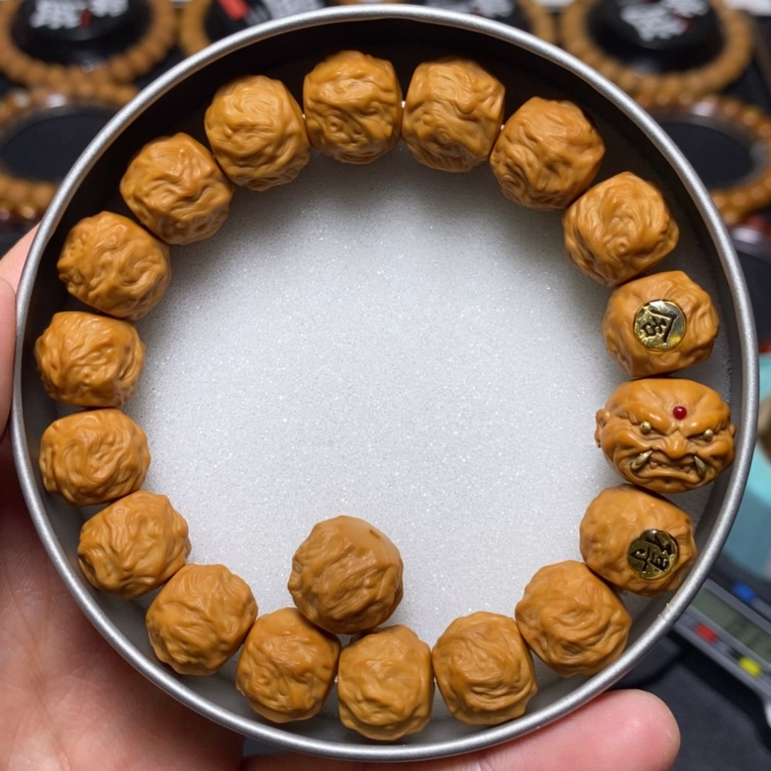 猴头核桃手串全品舍得标獠牙恶僧龙蛇之变 尺寸13+龙岩料 单号101