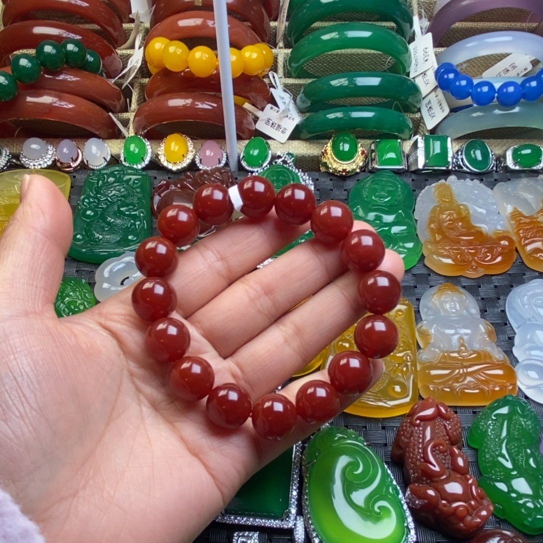 麦***海玛瑙/玉髓未镶嵌手链卡14