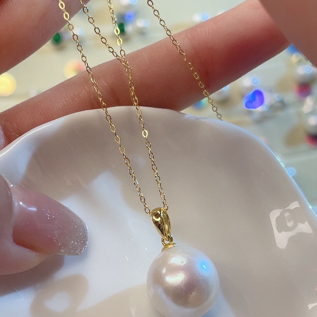 淡水珍珠颈饰银S925镶嵌