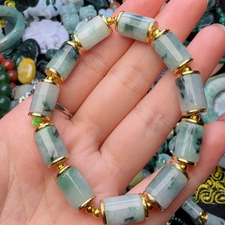 翡翠颈饰合金天然A货45