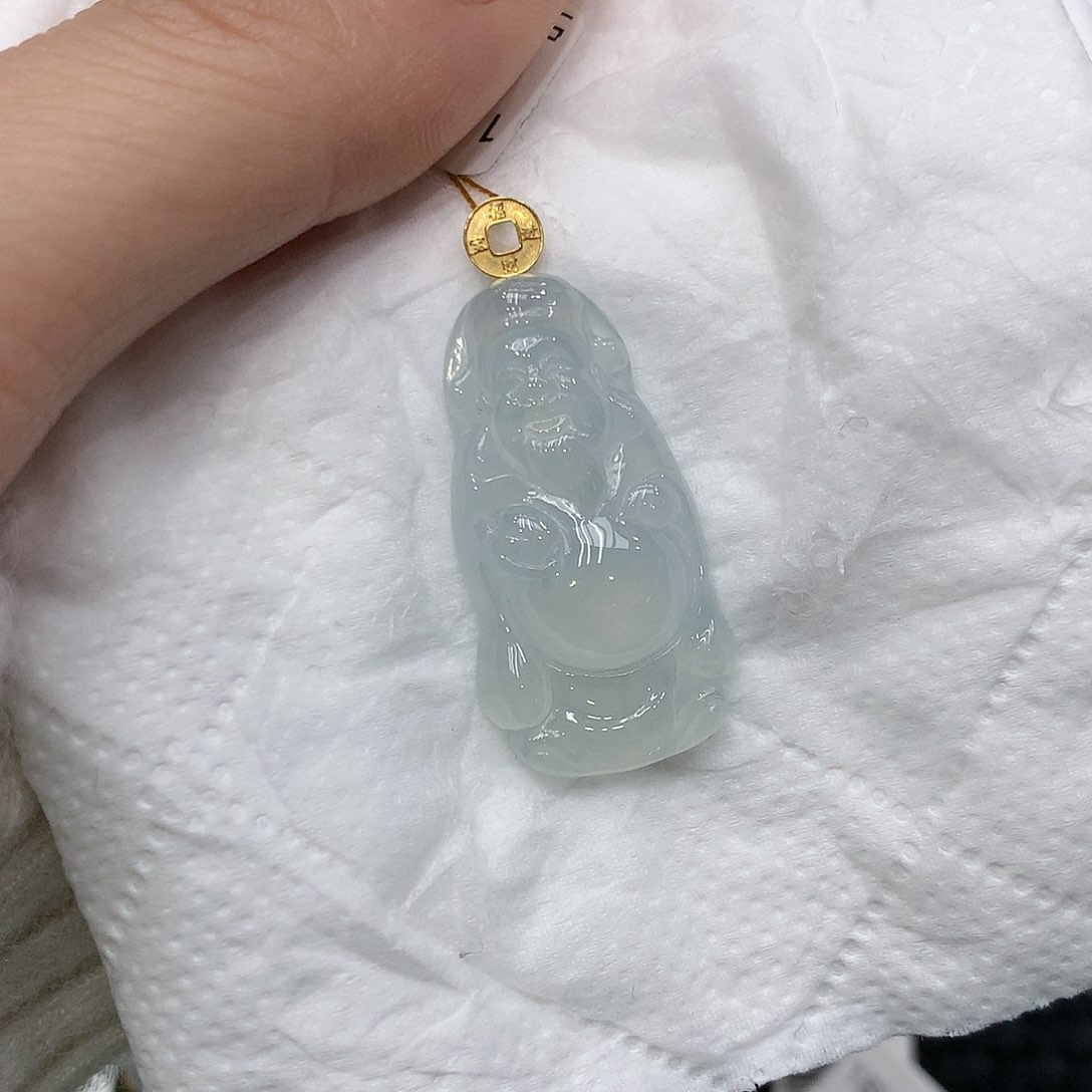 颈饰18K金镶嵌翡翠11111111111