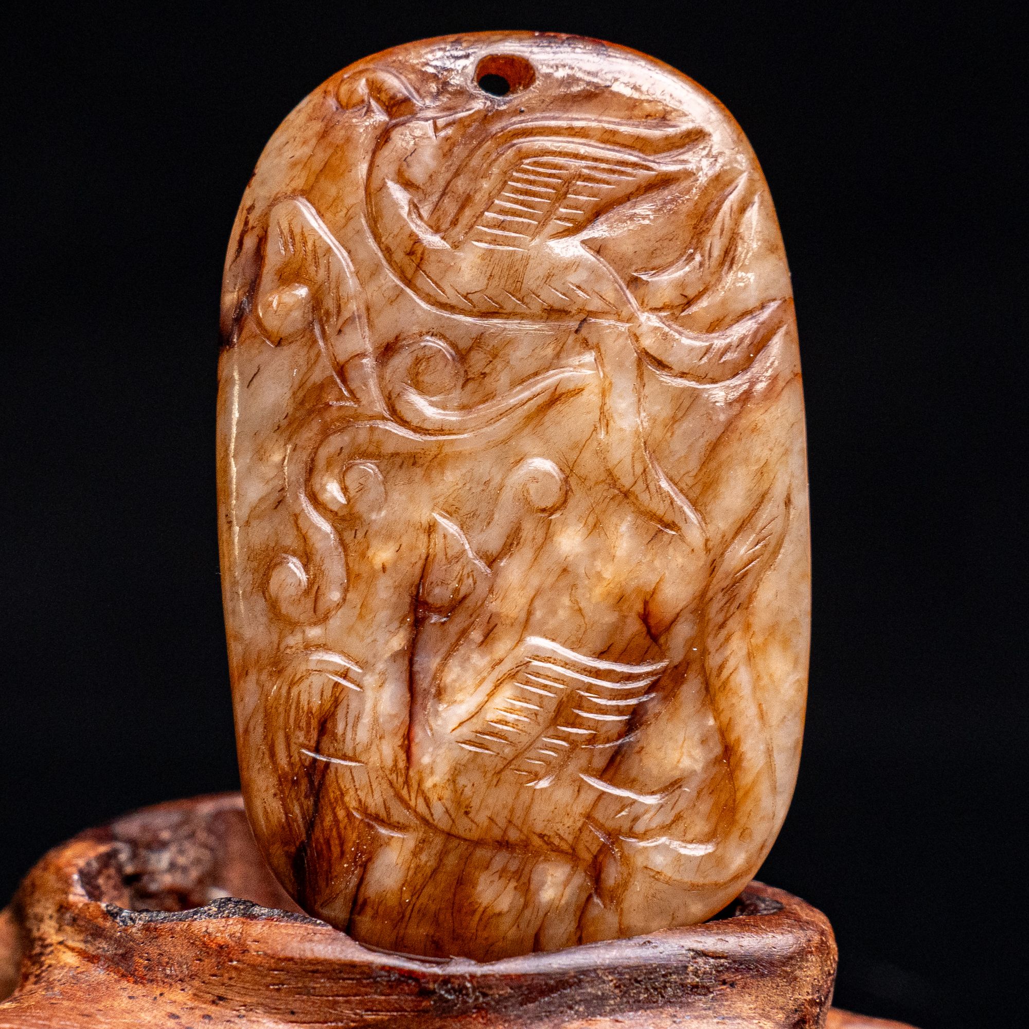 明代和田玉凤鸟佩-CS