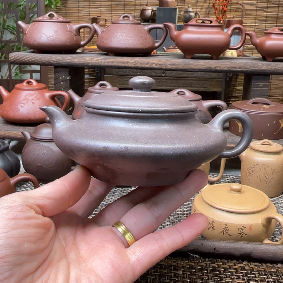 紫砂茶壶宜兴原矿紫砂手工制180