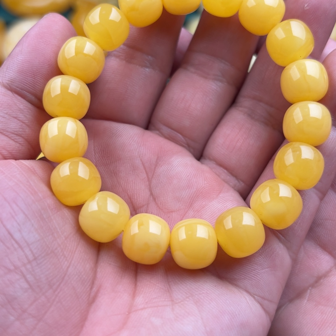 琥珀颈饰未镶嵌纯天然蜜蜡