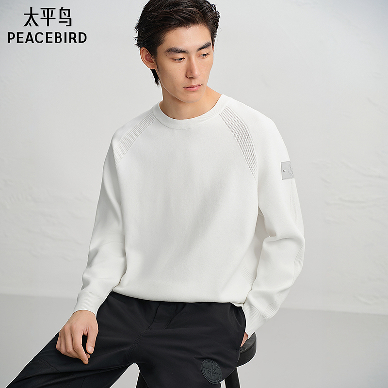 【商场同款】太平鸟男装毛衫25冬季新款宽松套头衫潮 B2EBF4507