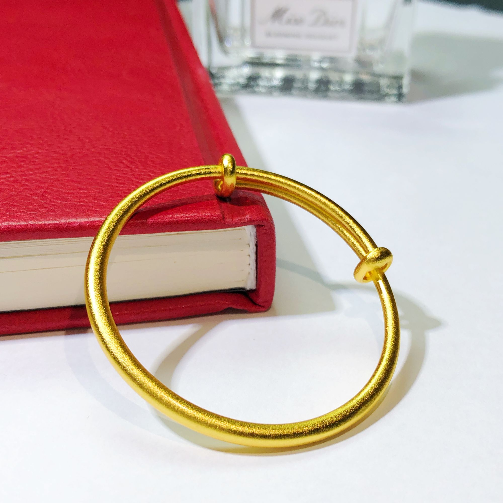 足银手镯 YC24简约儿童手镯推拉可调节时尚可爱小巧童趣足银镀金