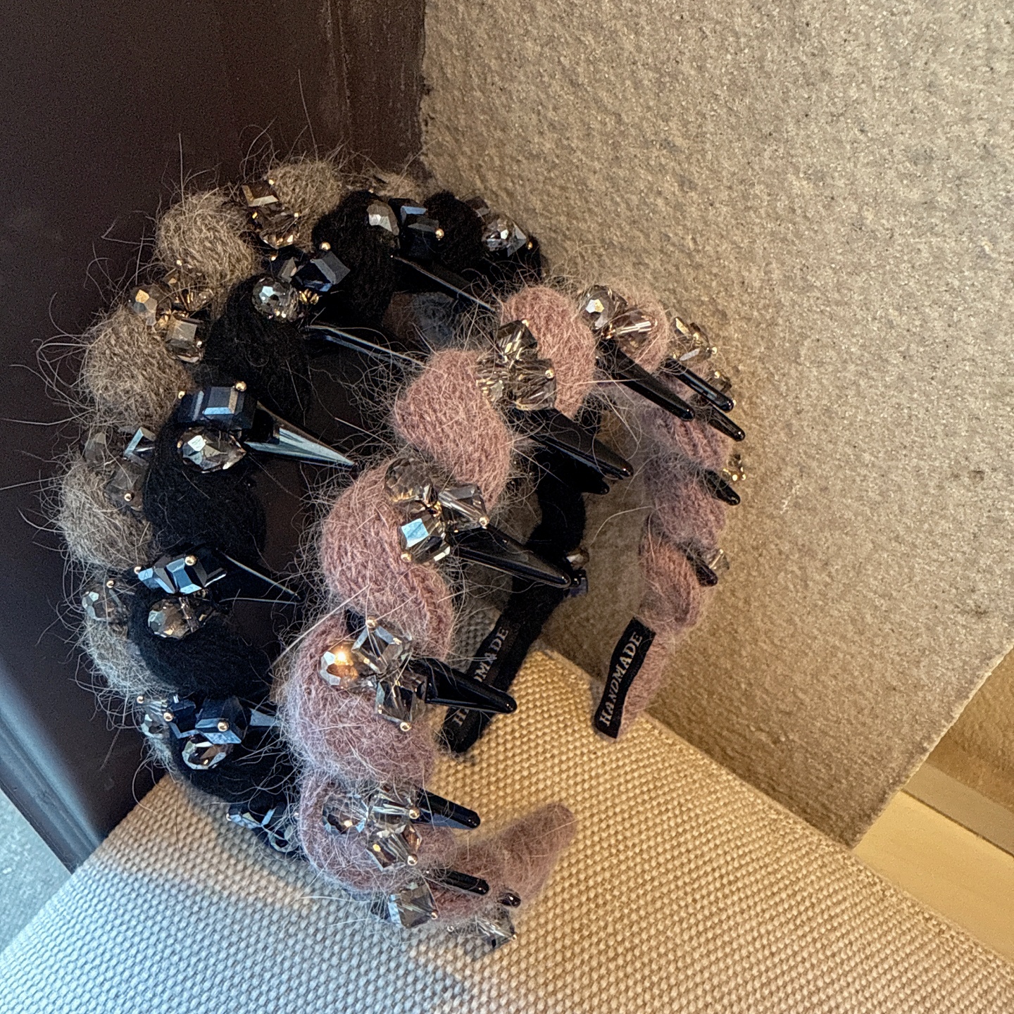 jioli/椒莉秋冬毛线发箍高颅顶新款带齿头箍高级感洗脸发卡女发捆