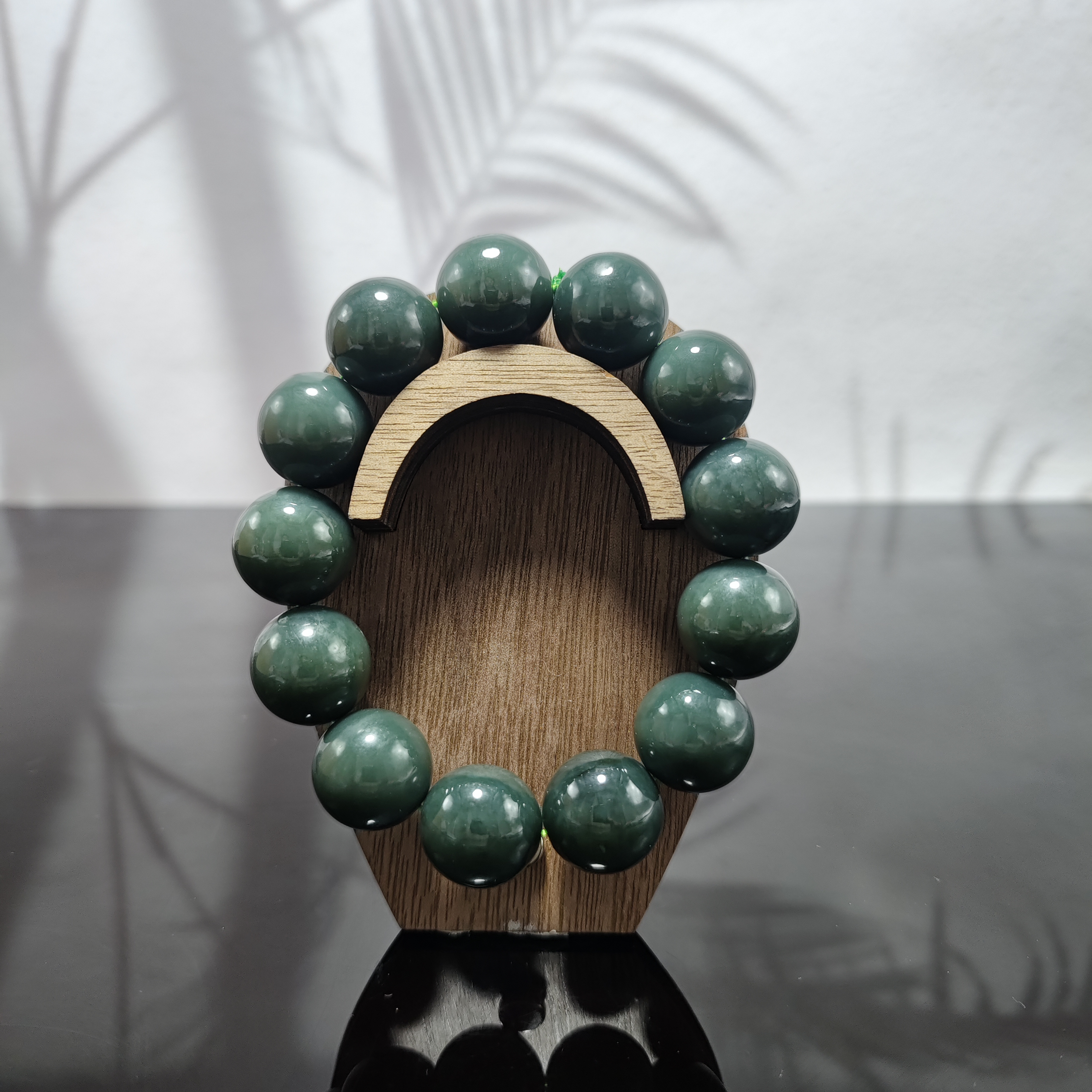 J和田玉圆珠手串（卡18）3704