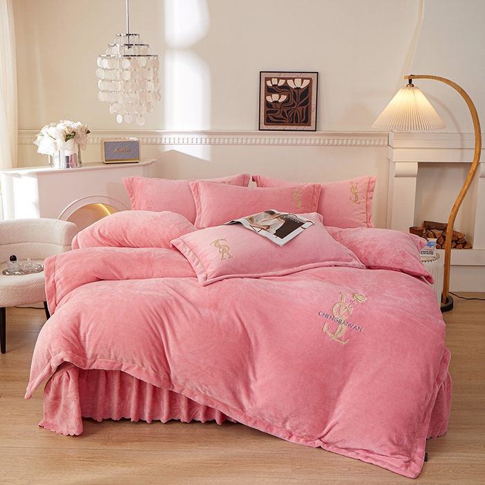 撤柜【清仓】牛奶绒四件套加厚（圣罗兰）