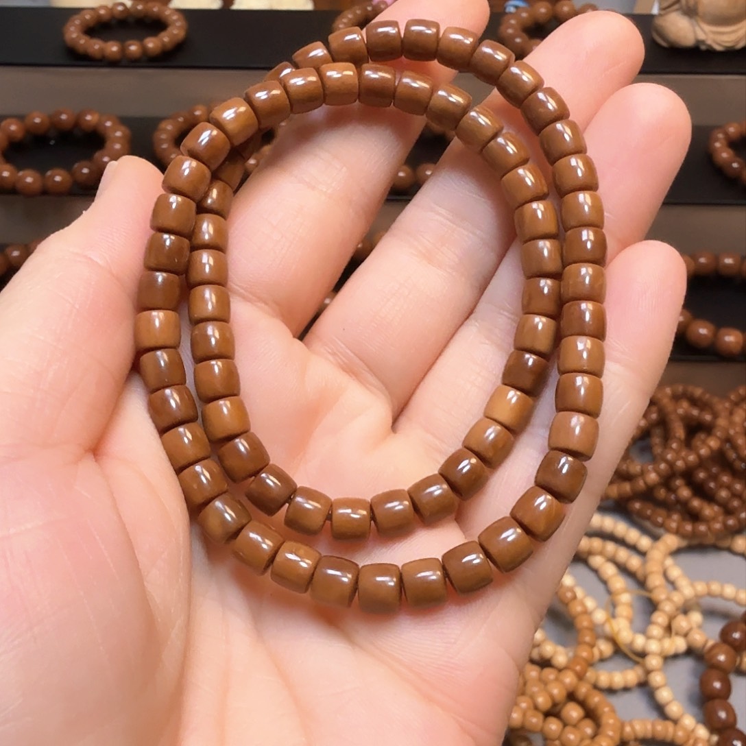 库克手串ડ****库克菩提5*6直切珠双圈