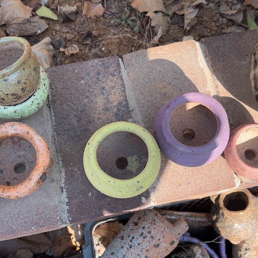 泥塑就**事古镇炻陶花盆