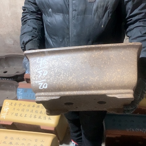 紫砂花盆手工制作