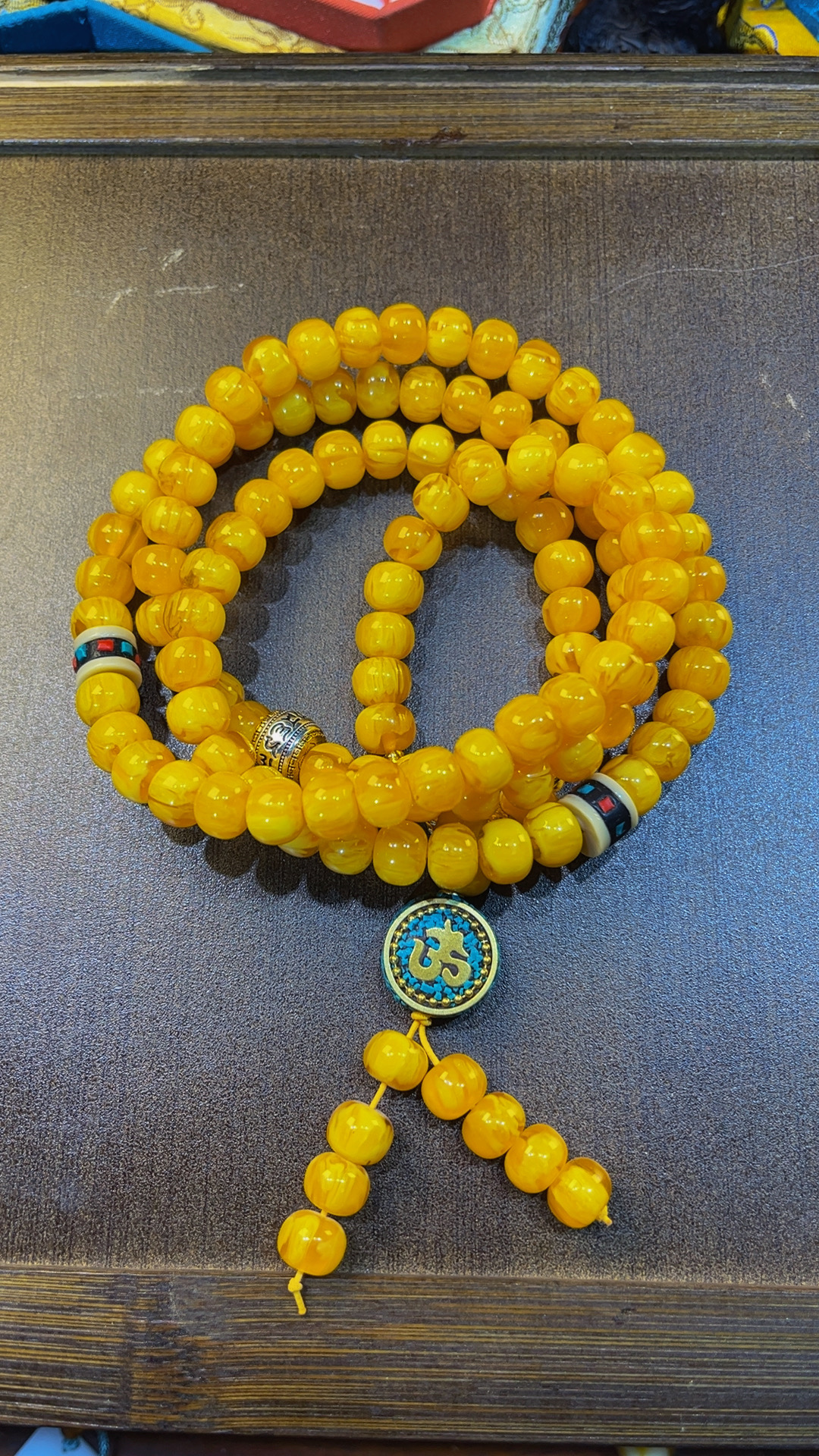 蜜蜡108长串便宜出了