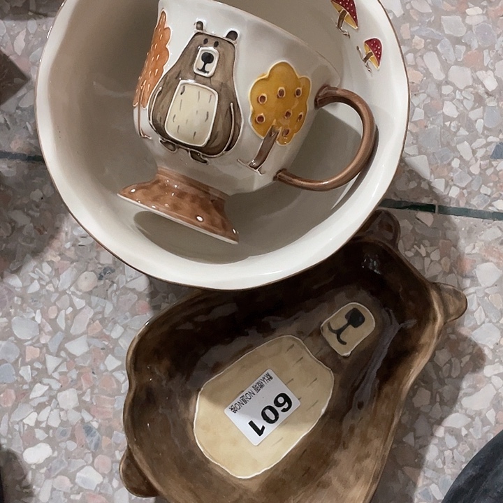 微瑕陶瓷完美主义者勿拍1杯1汤1盘