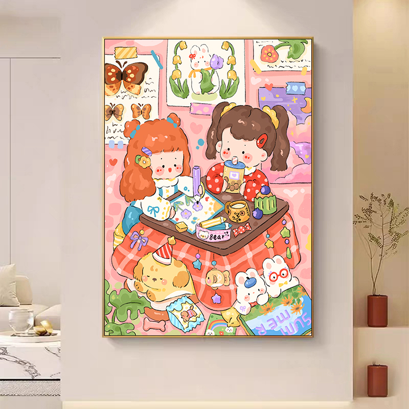 【新疆长绒棉】悠闲时光2025新款十字绣大格45色60*80cm【裸包无针】