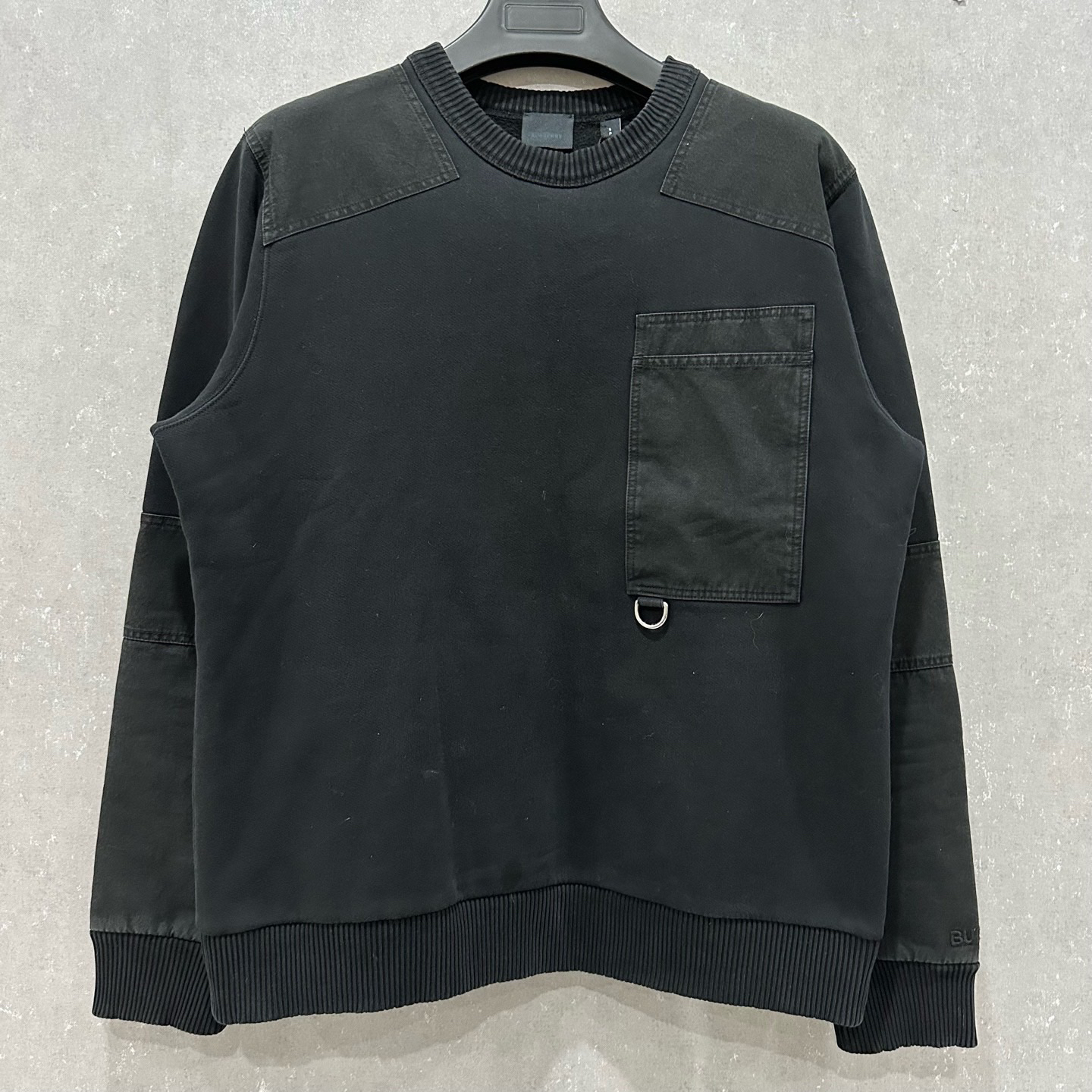 95新 BURBERRY/博柏利 圆领拼接卫衣 S码 004504