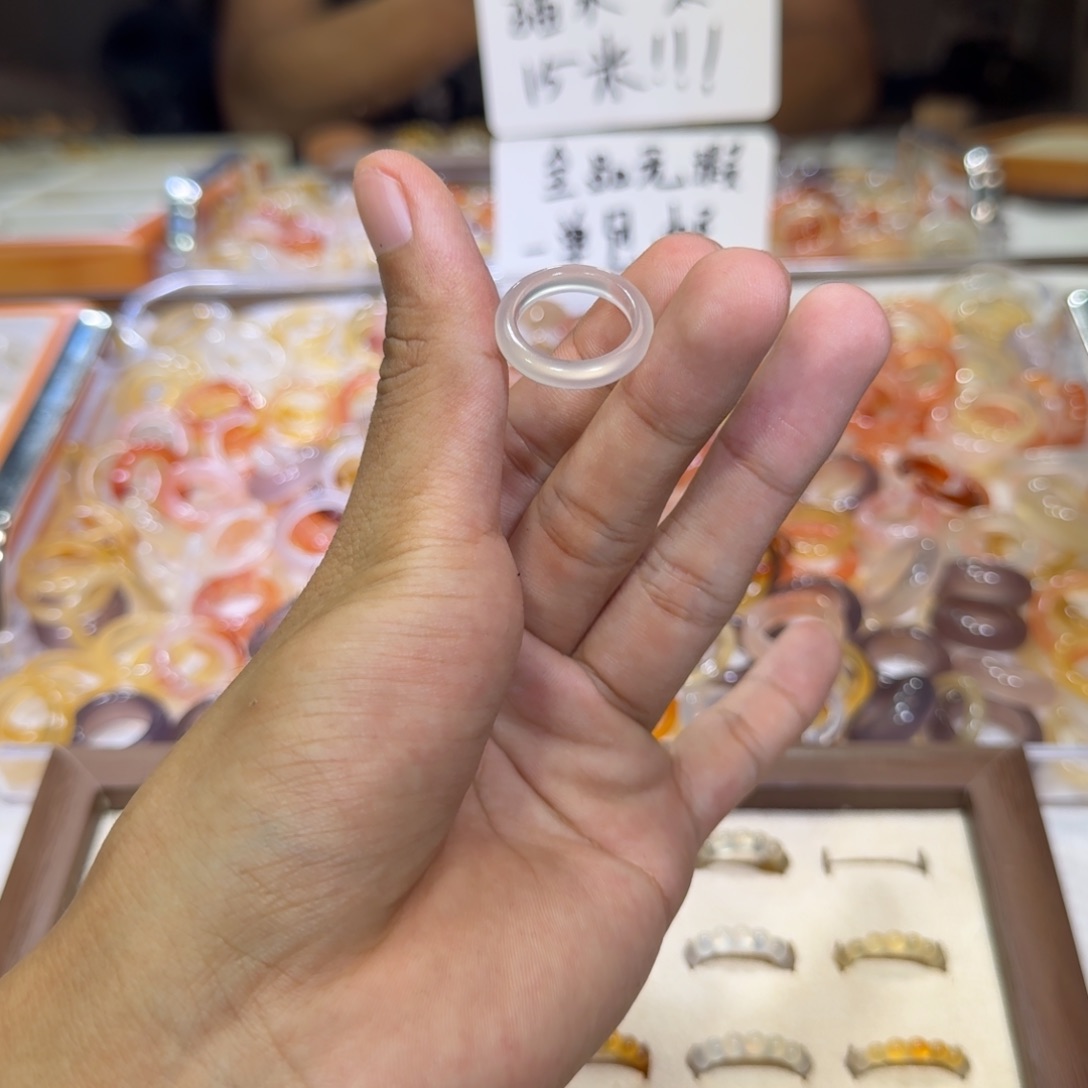 玛瑙/玉髓戒指未镶嵌49号港12