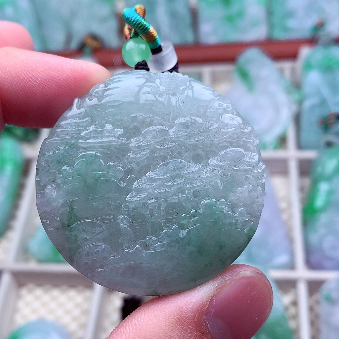 翡翠未镶嵌吊坠(不含链)